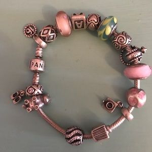 Pandora bracelet with charms